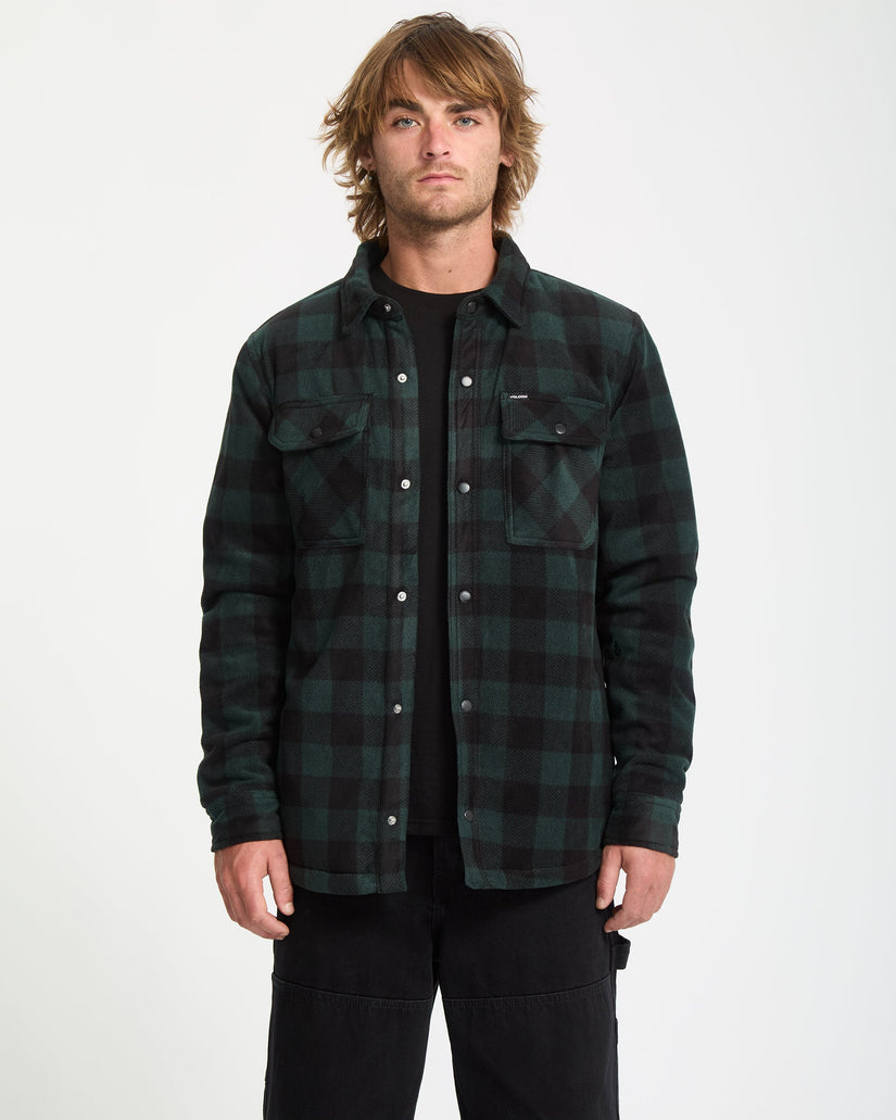 Bowered Fleece Over-Shirt - Scarab