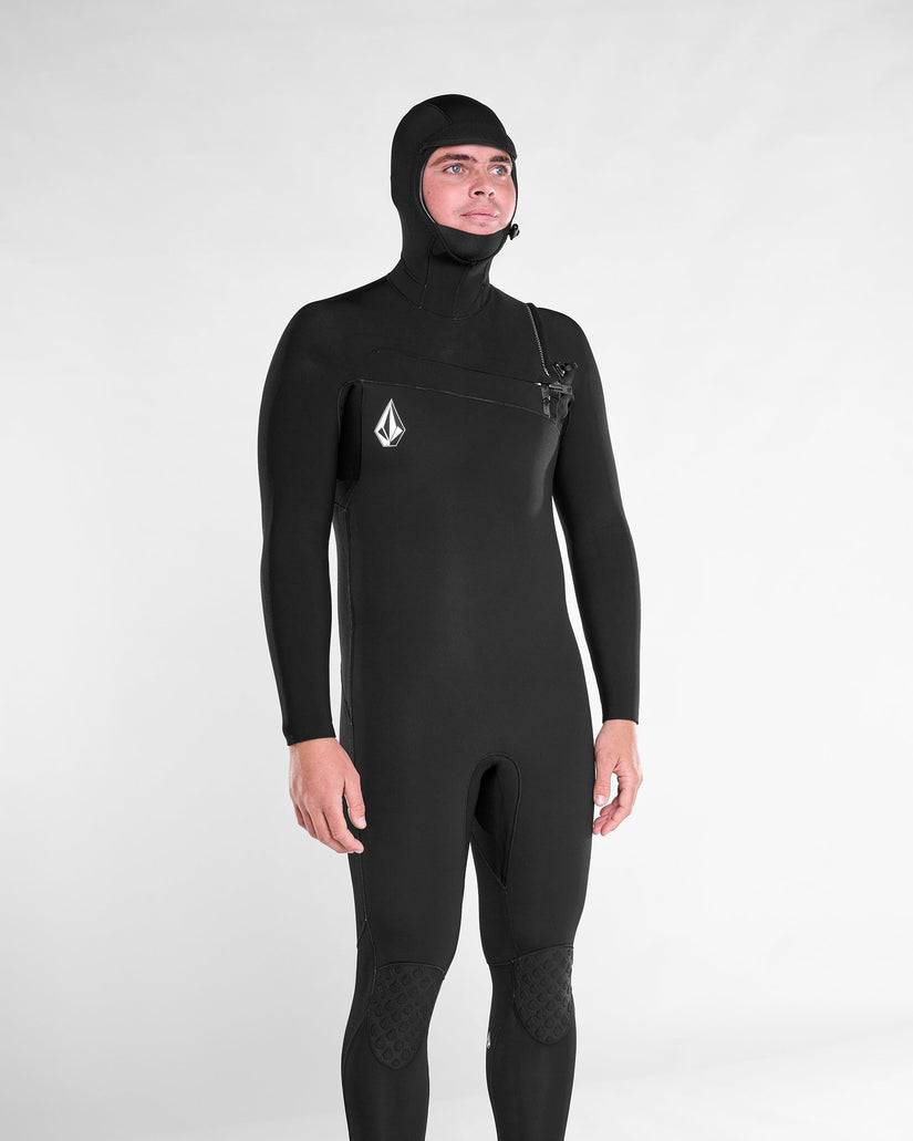 Modulator 4/3Mm Hooded Chest Zip Wetsuit - Black