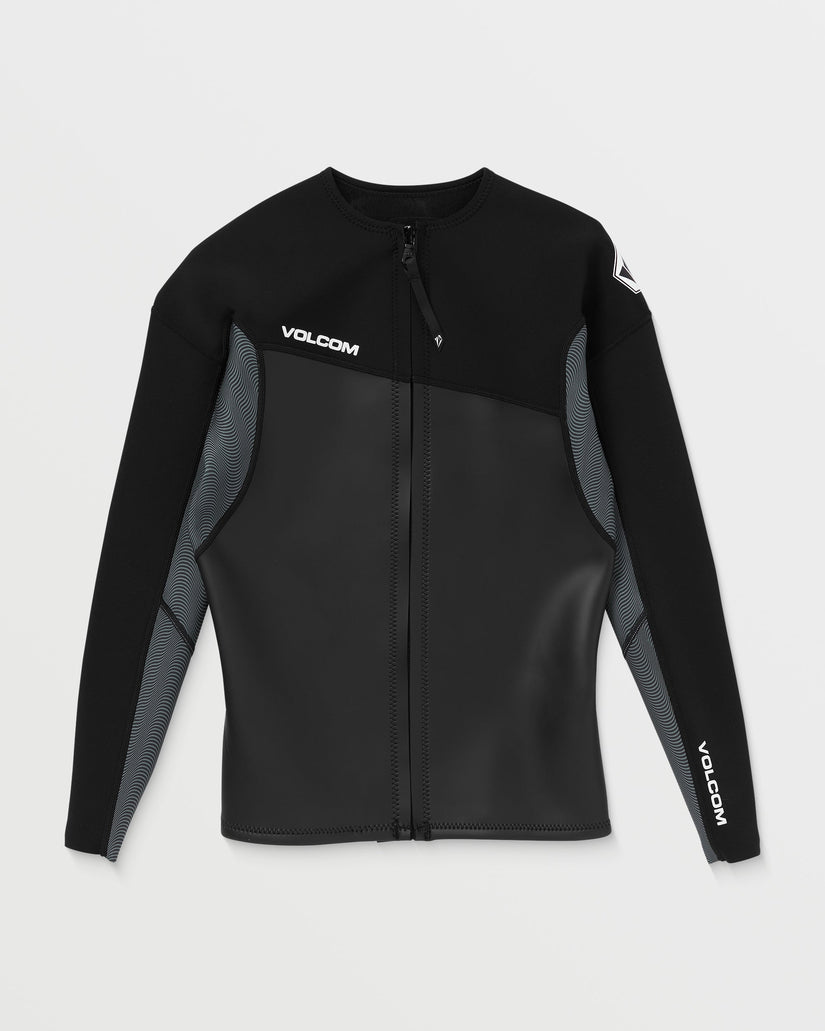 1.5Mm Front Zip Neoprene Jacket - BLACK