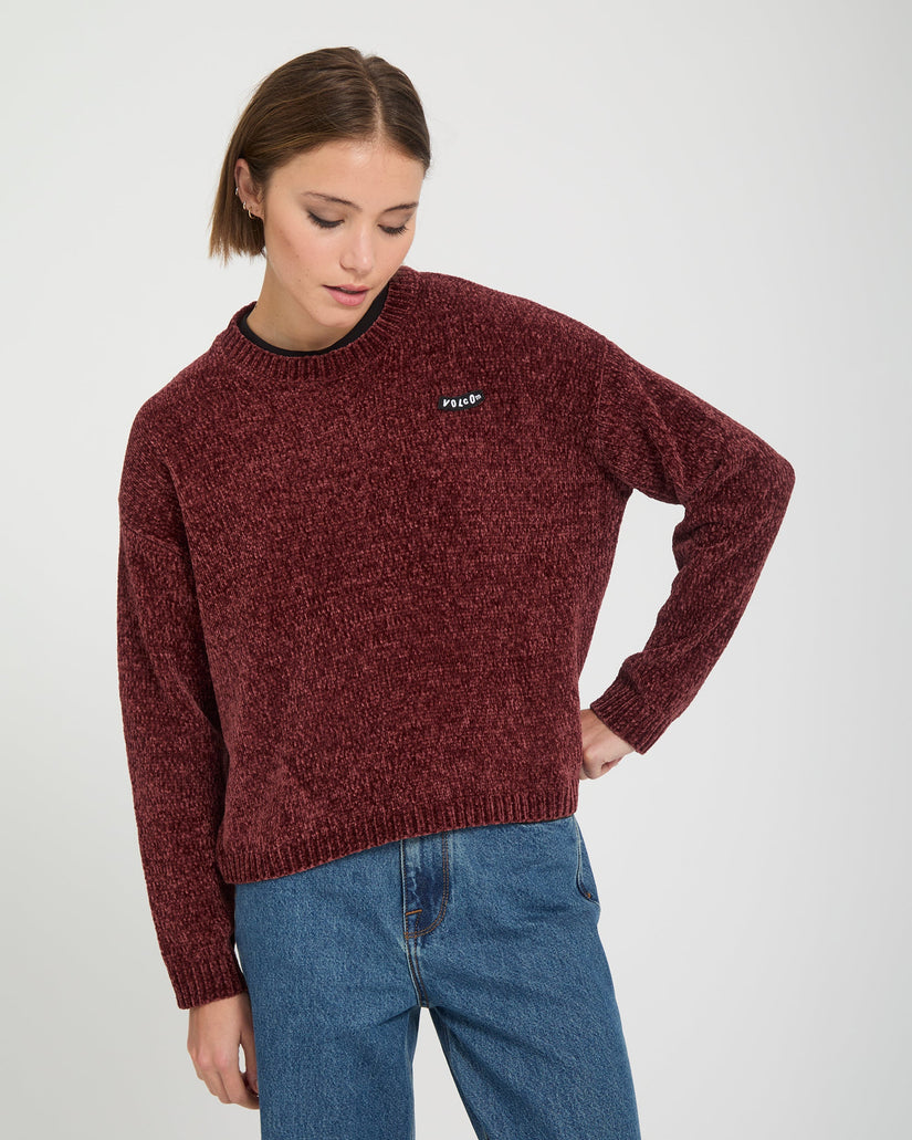 Bubble Tease Sweater - Brick