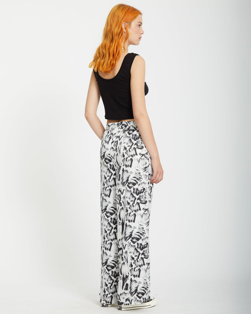 Alix Elasticated Waist Trousers - BLACK WHITE