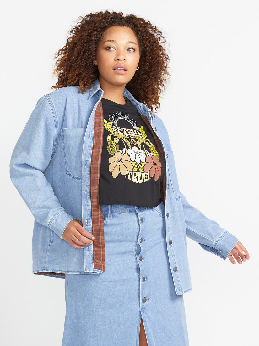 Chill Trap Shacket Jacket - China Blue