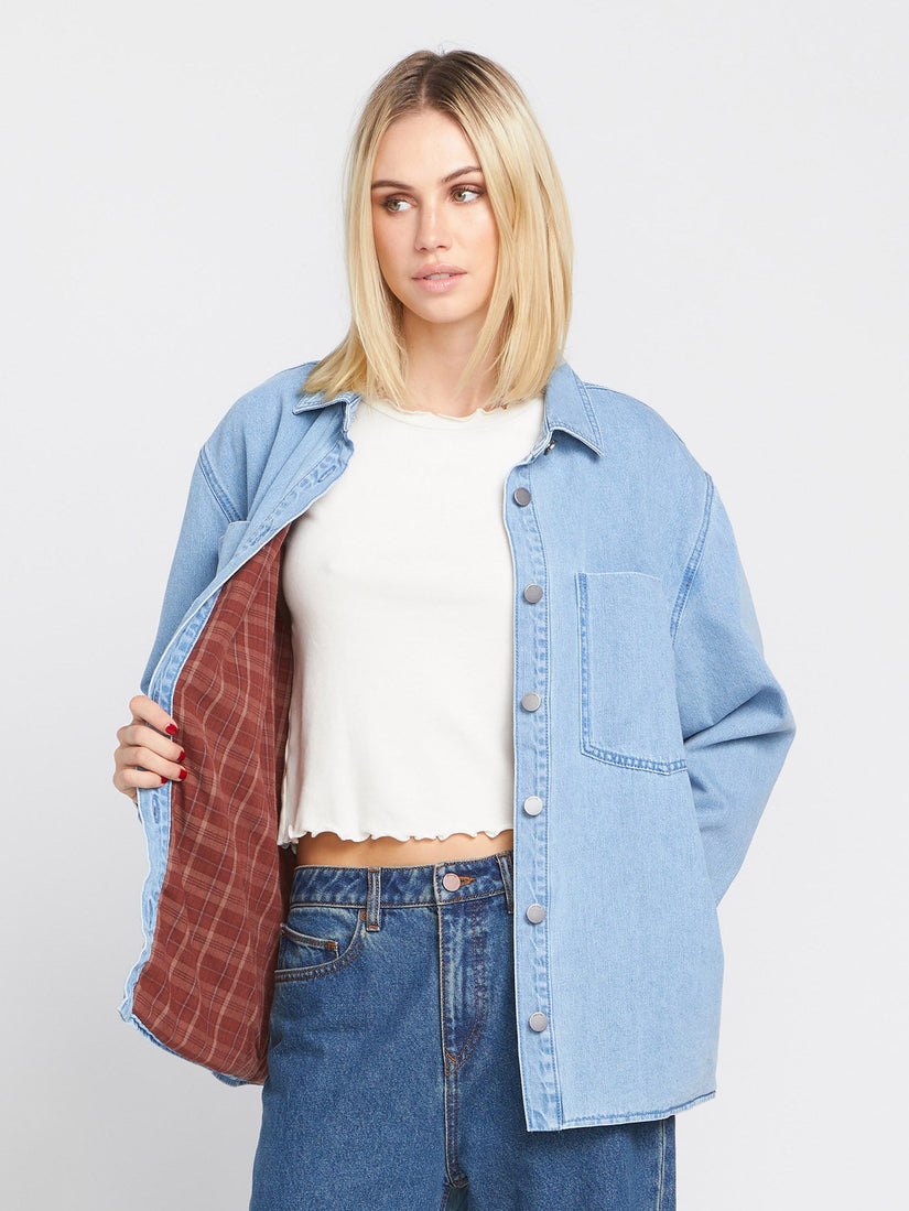 Chill Trap Shacket Jacket - China Blue