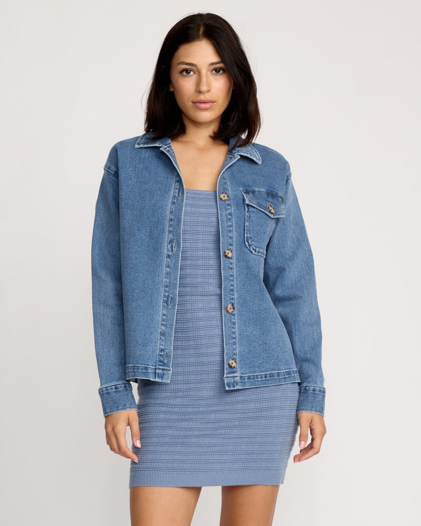 Stoned Boyfriend Jacket - Deep River Blues