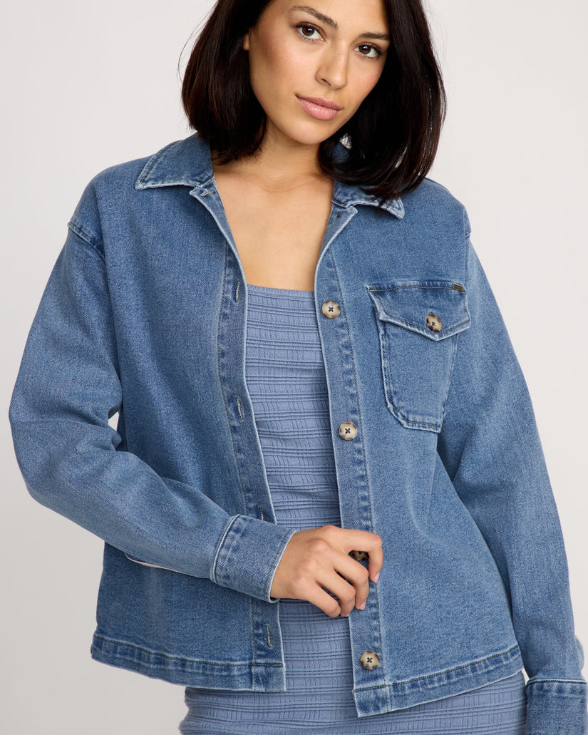 Stoned Boyfriend Jacket - Deep River Blues