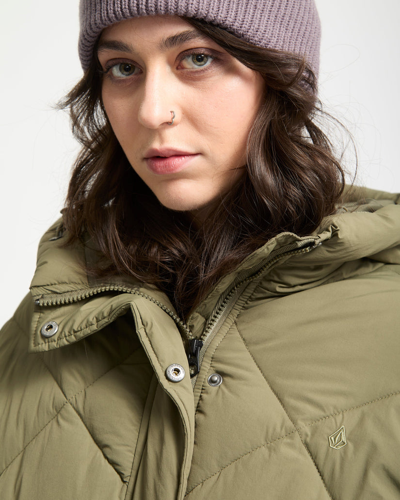 Out Of Boxy Puff Jacket - Wintermoss