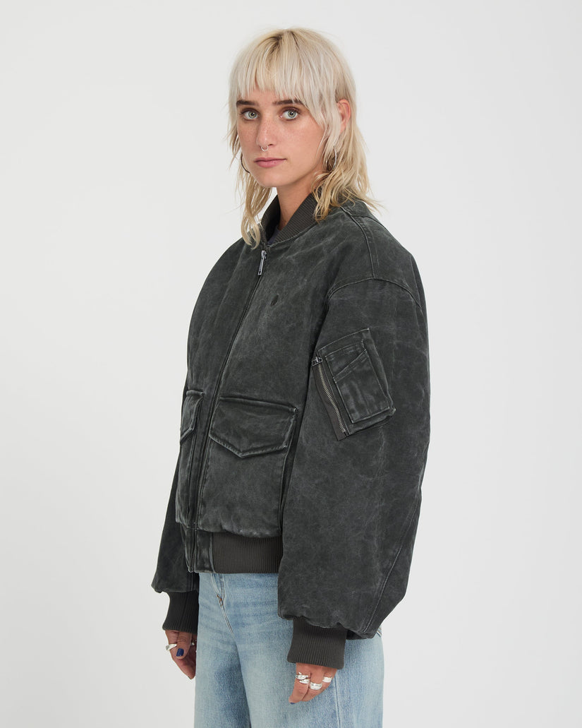 Workestra Bomber Jacket - Rinsed Black