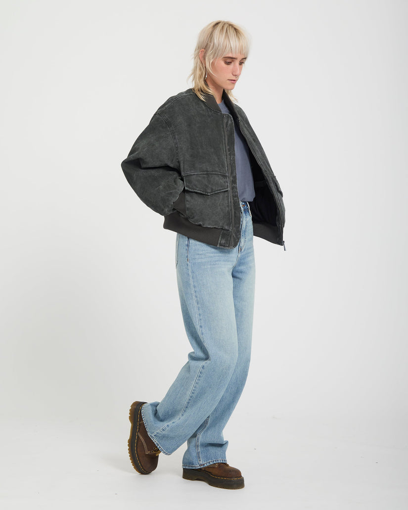 Workestra Bomber Jacket - Rinsed Black