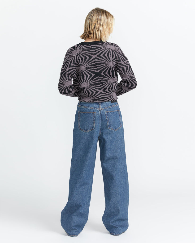 Stoned High Rise Jeans - Indigo Ridge Wash