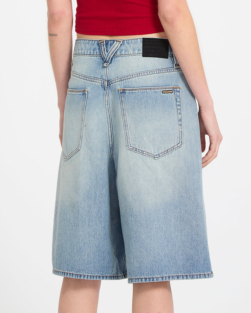 Beeggy Denim Short - Dusty Blue Wash