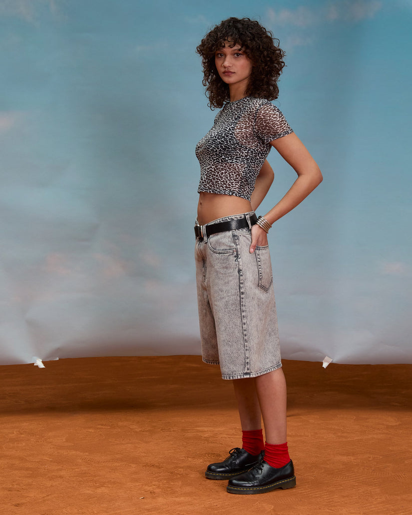 Beeggy Denim Short - Grey Vintage