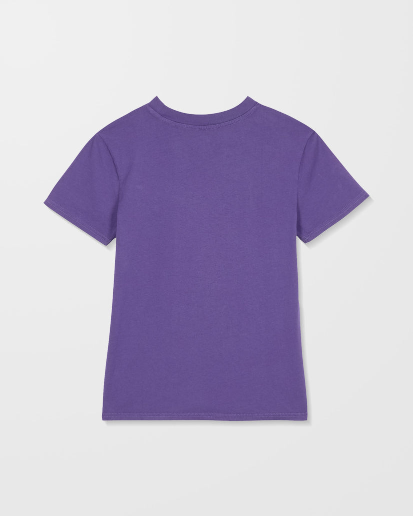Solid Stone Emb T-Shirt - Acai