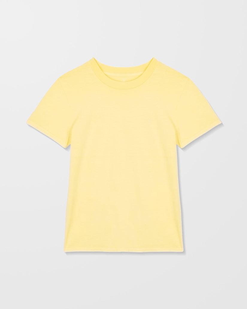 Solid Stone Emb T-Shirt - Dawn Yellow