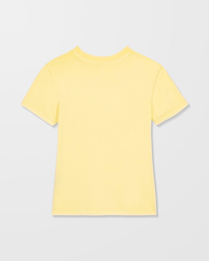 Solid Stone Emb T-Shirt - Dawn Yellow