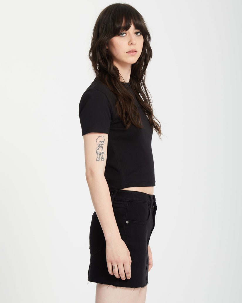 Volcomstone Tight crop top - Black