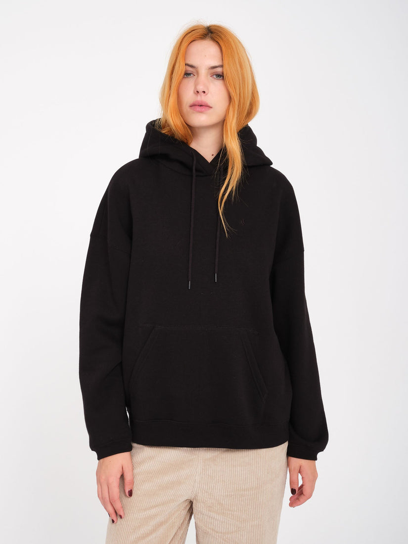 Stone Heart Up Hoodie - Black