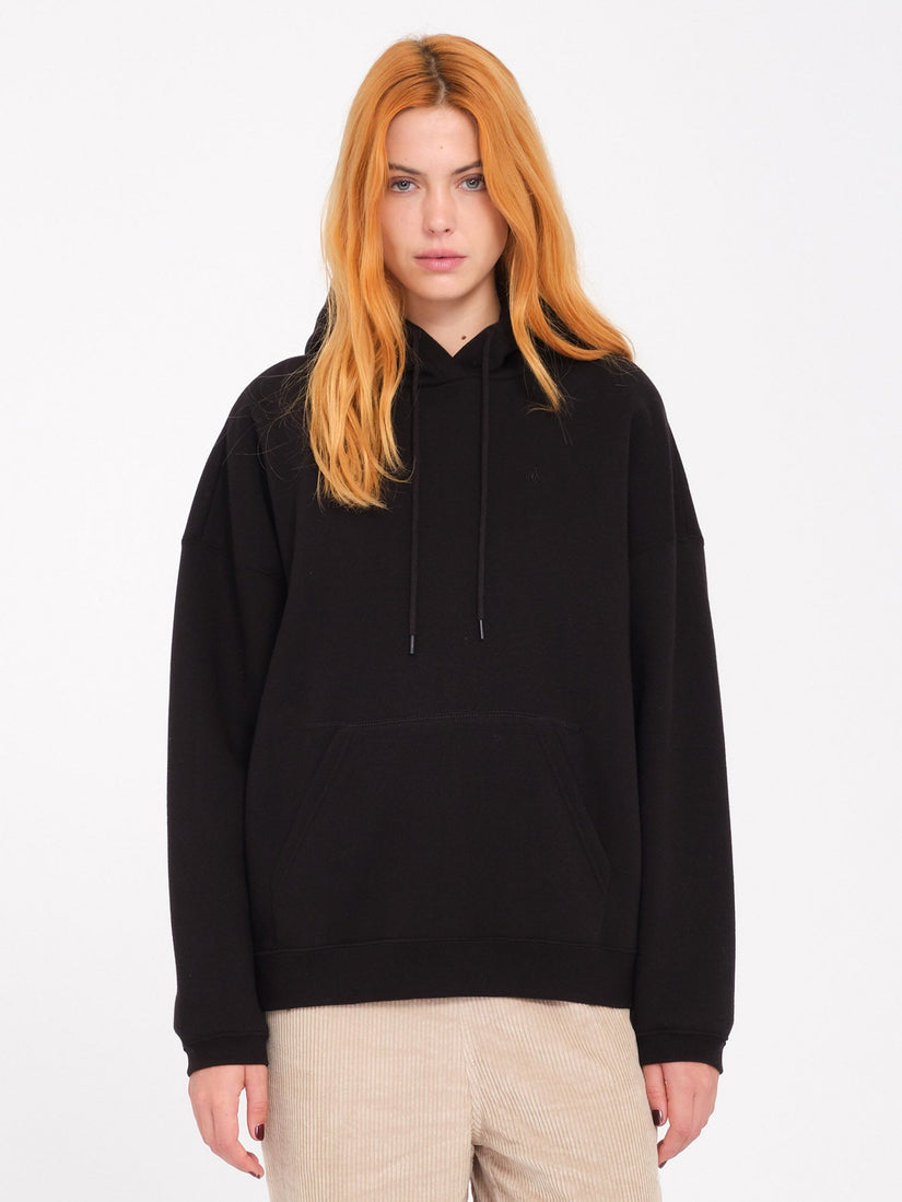 Stone Heart Up Hoodie - Black