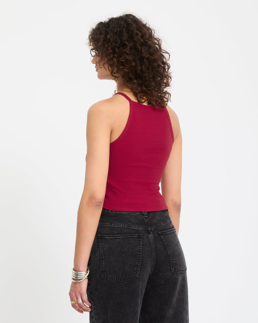 Leelee Tank Top - Deep Red