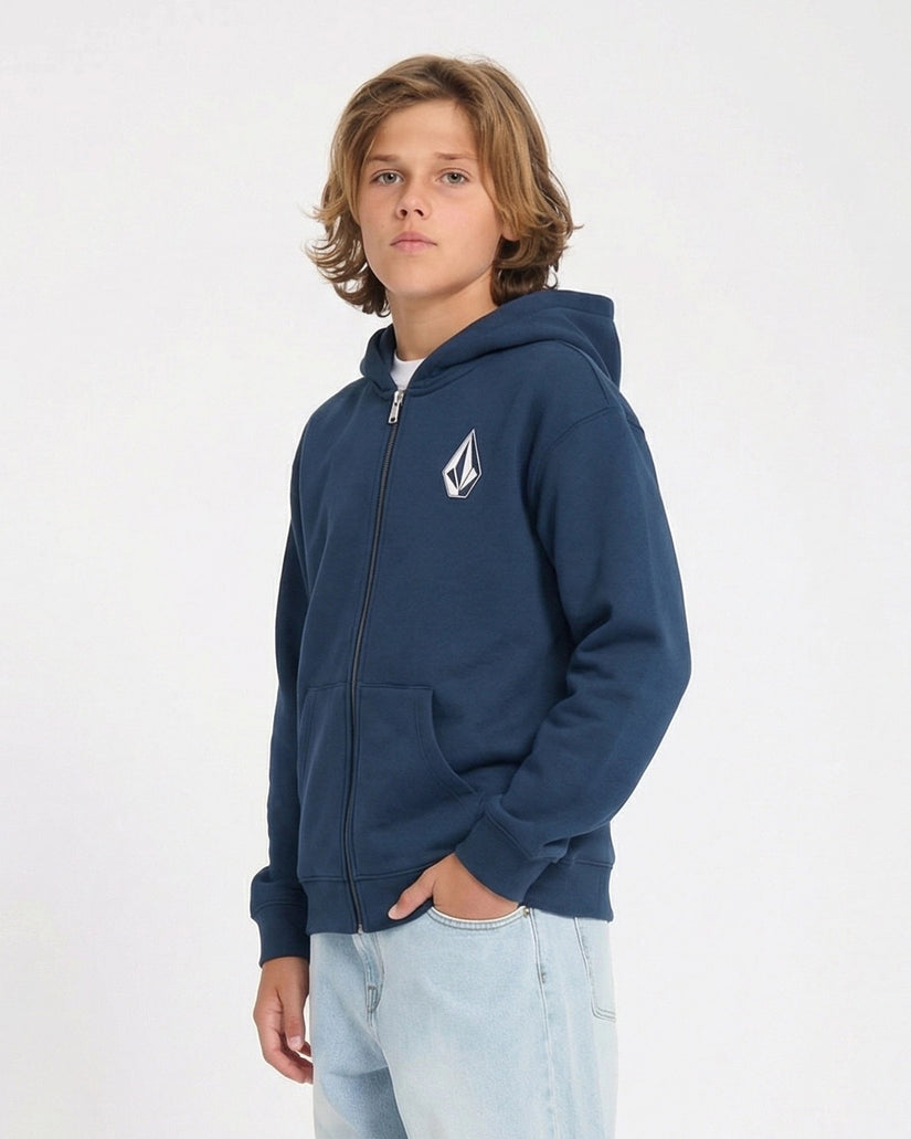 Iconic Stone Gid Zip Hoodie - Dust Bowl Indigo - (KIDS)