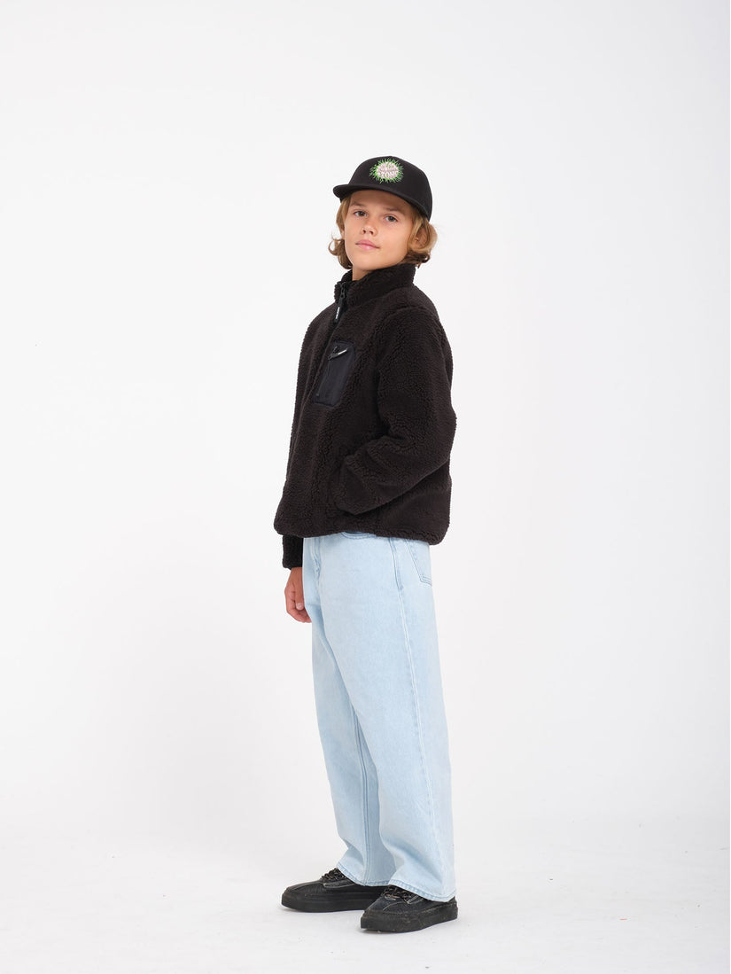 Muzzer Fuzzar Zip Sweatshirt- Black - (KIDS)