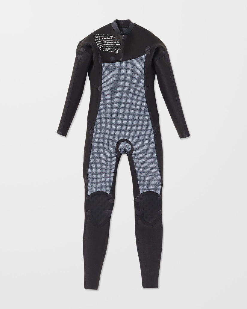 3/2Mm Long Sleeve Chest Zip Full Wetsuit - Charcoal - (KIDS)