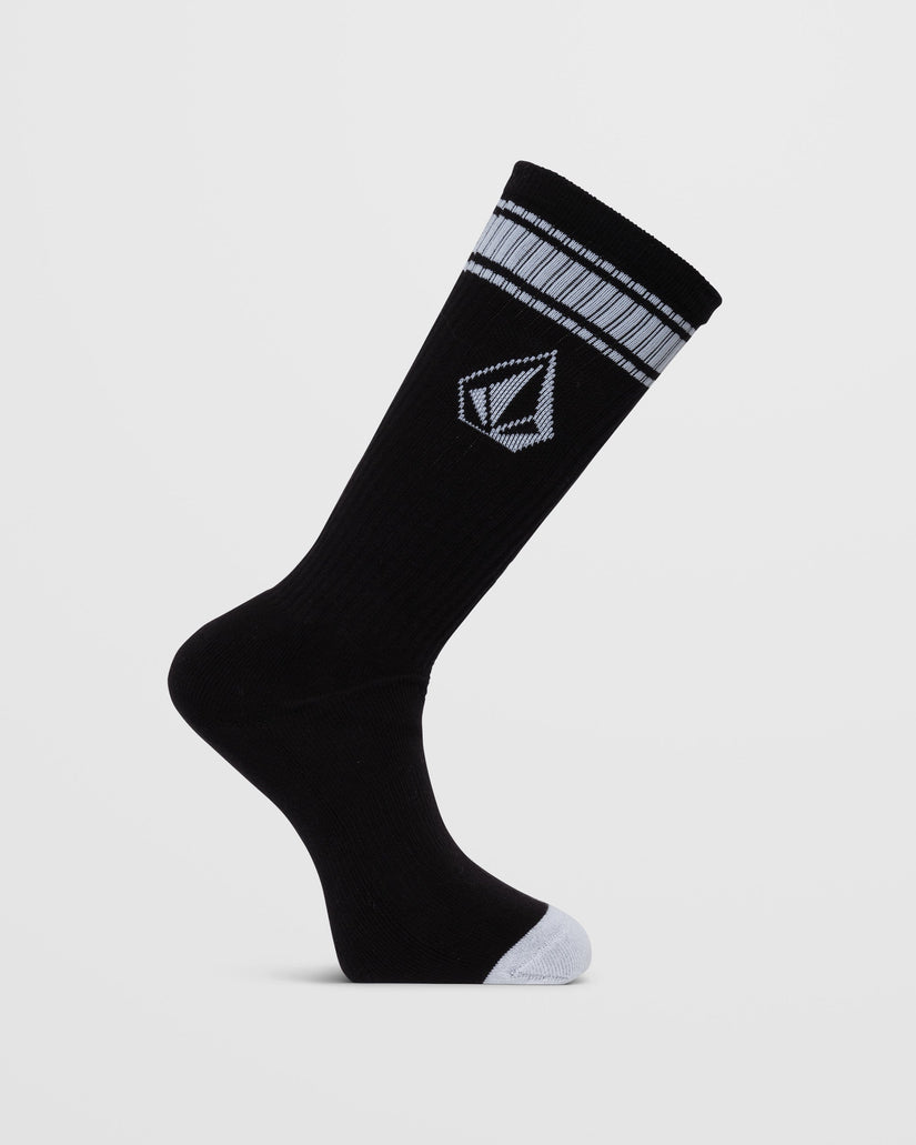 High Stripe Socks - BLACK