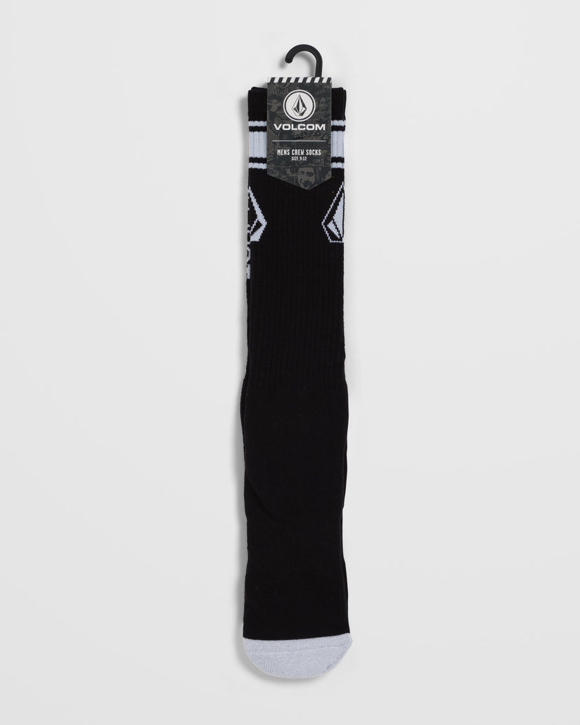 High Stripe Socks - BLACK