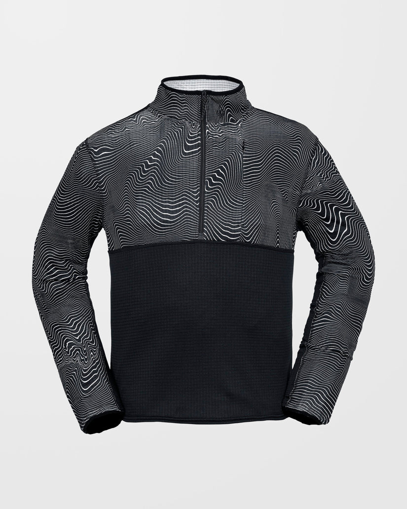 Gridlock Second Layer Fleece Sweatshirt - Black Print