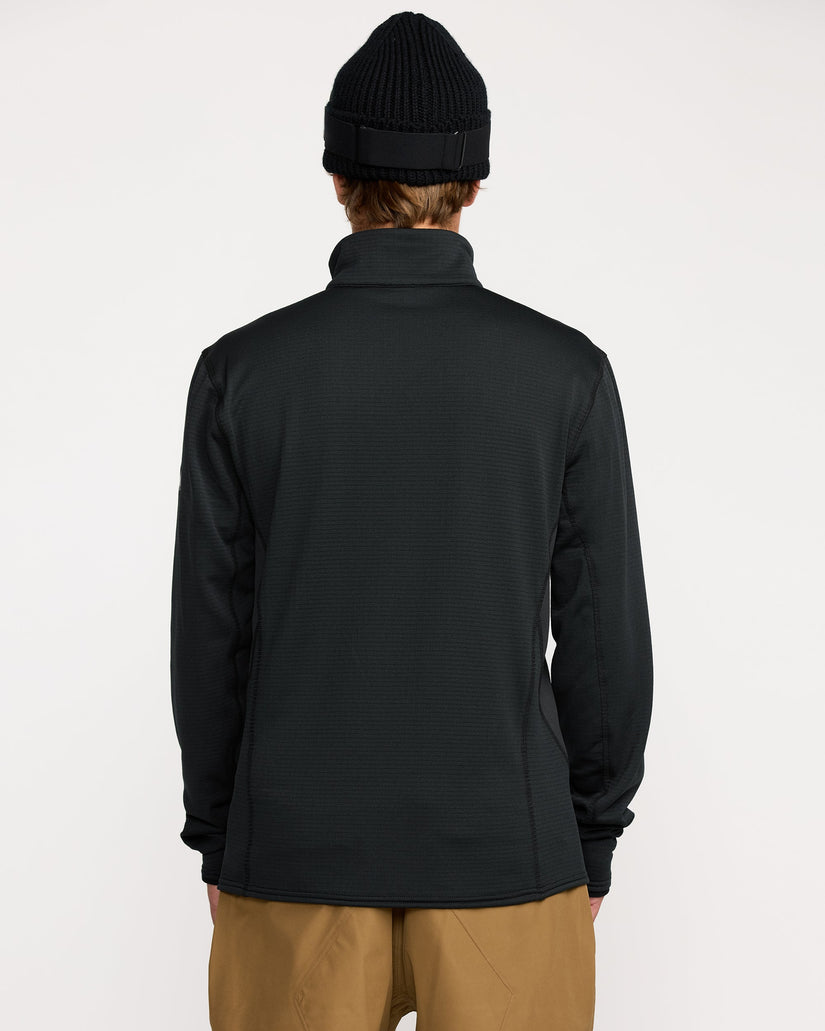 Gridlock Mock Neck Sweatshirt - Black