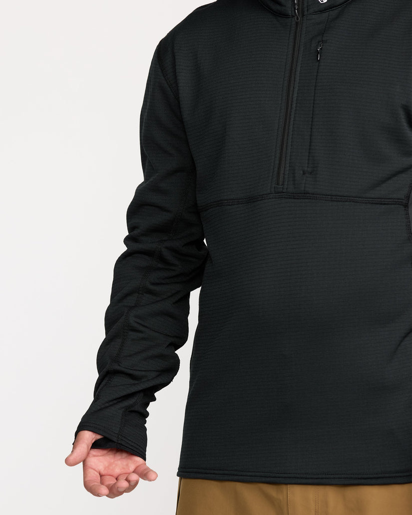 Gridlock Mock Neck Sweatshirt - Black