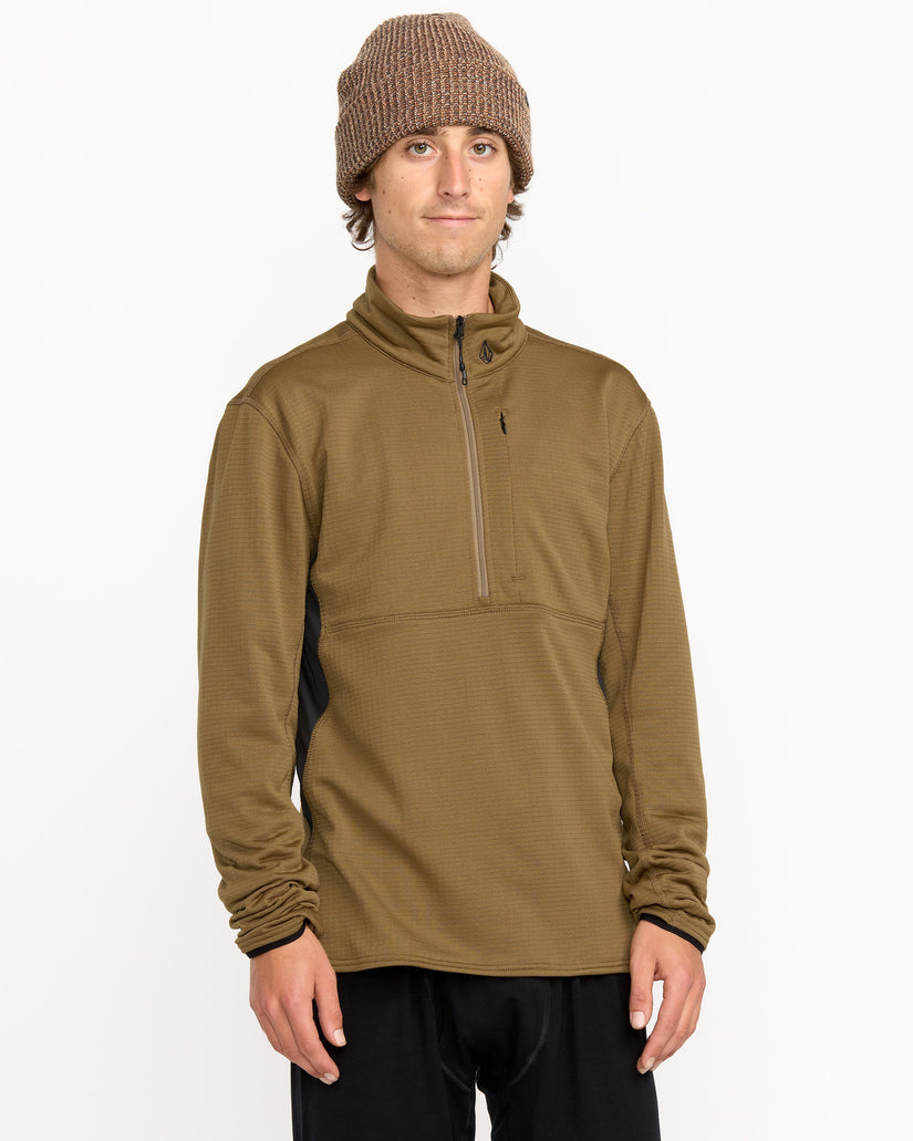 Gridlock Mock Neck Sweatshirt - Bronze