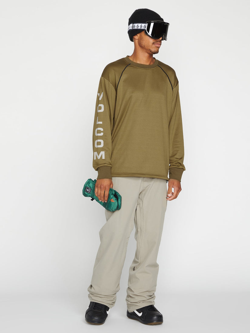 WAFFLE BACKED CREW FLEECE (G4652300_DTK) [F]