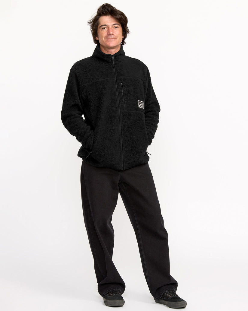 Nelson Sherpa Full Zip Jacket - Black