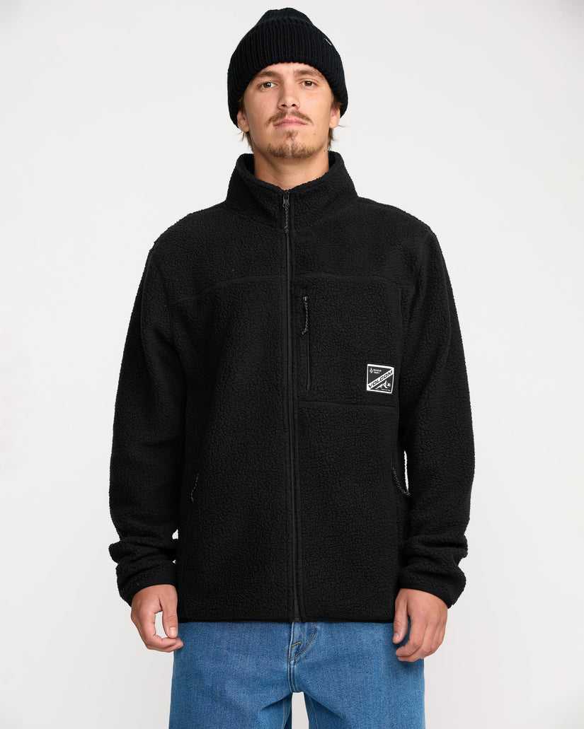 Nelson Sherpa Full Zip Jacket - Black
