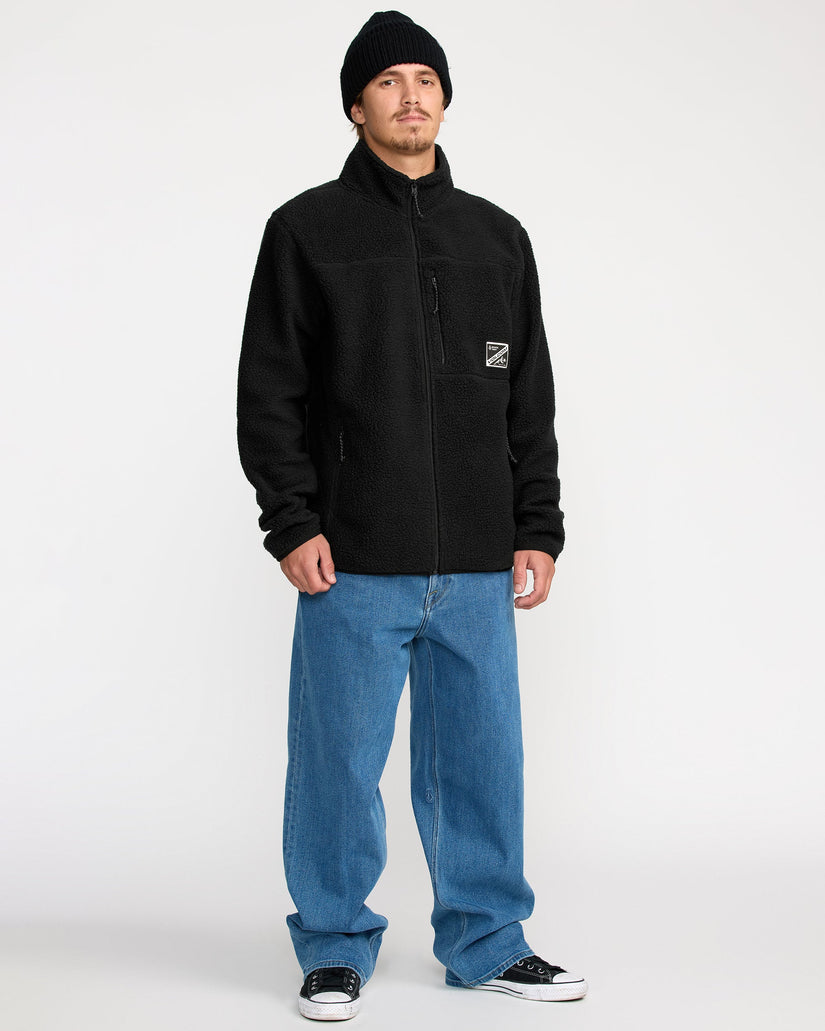 Nelson Sherpa Full Zip Jacket - Black