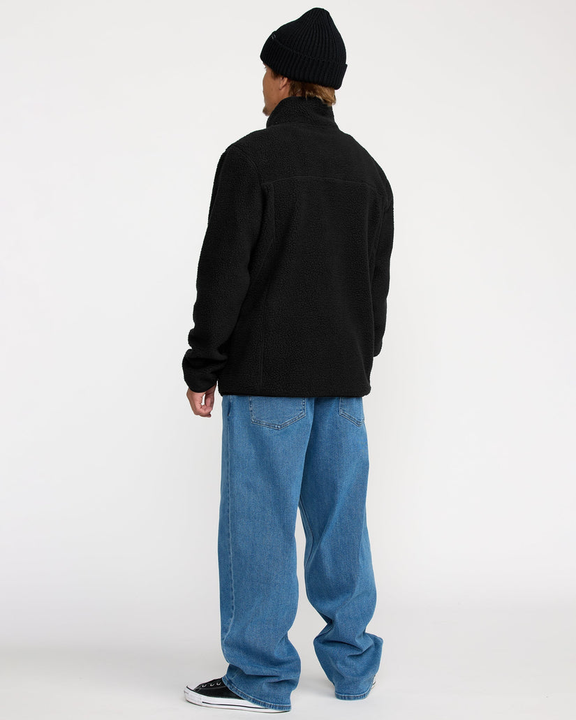Nelson Sherpa Full Zip Jacket - Black