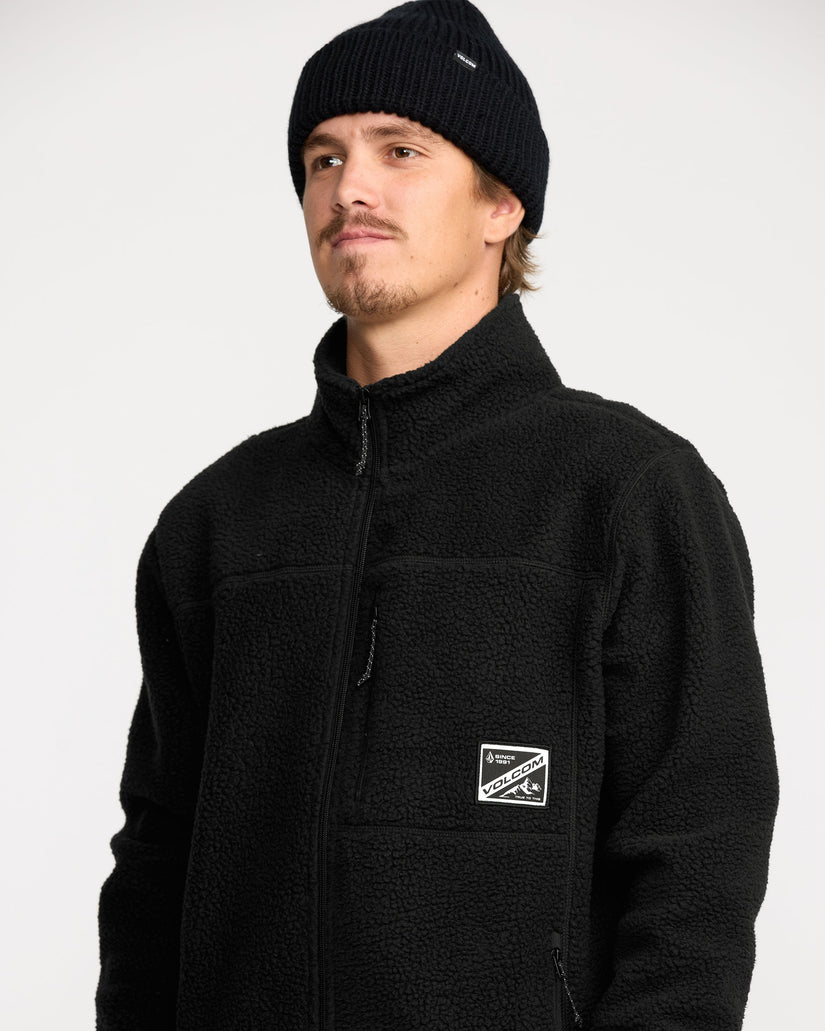 Nelson Sherpa Full Zip Jacket - Black