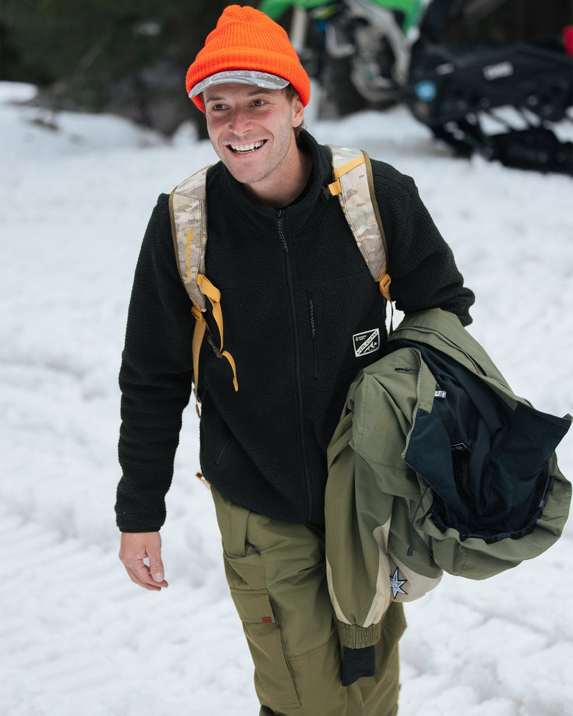 Nelson Sherpa Full Zip Jacket - Black