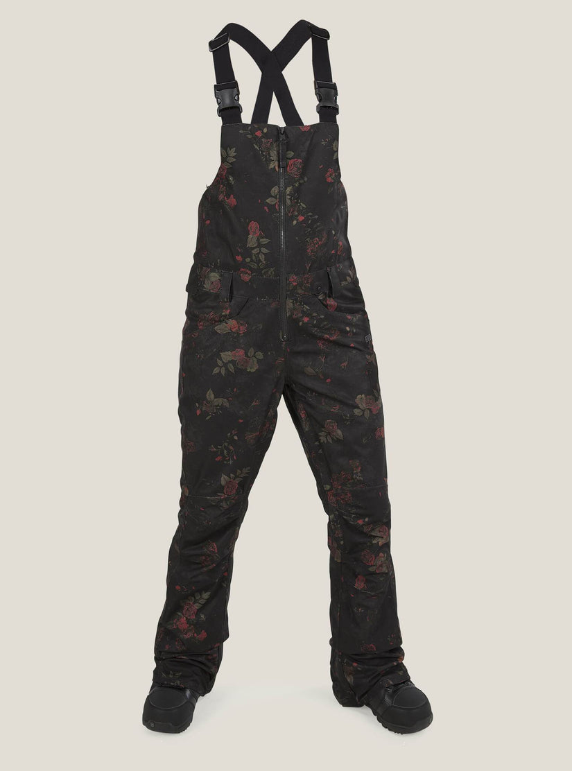 Verdi Bib Overall - Black Floral Print