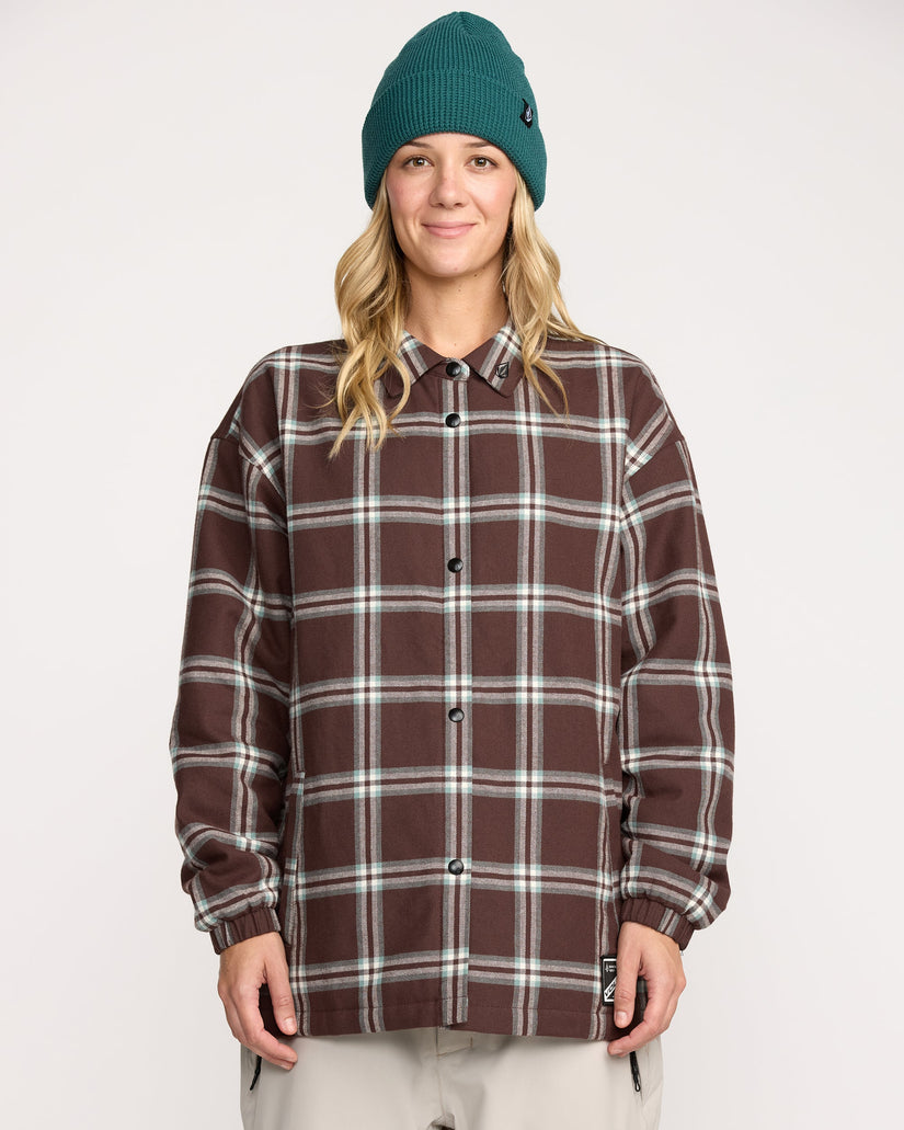 Insulated Riding Flannel Jacket - Oxblood