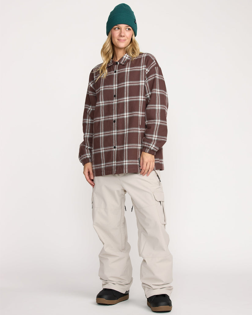 Insulated Riding Flannel Jacket - Oxblood