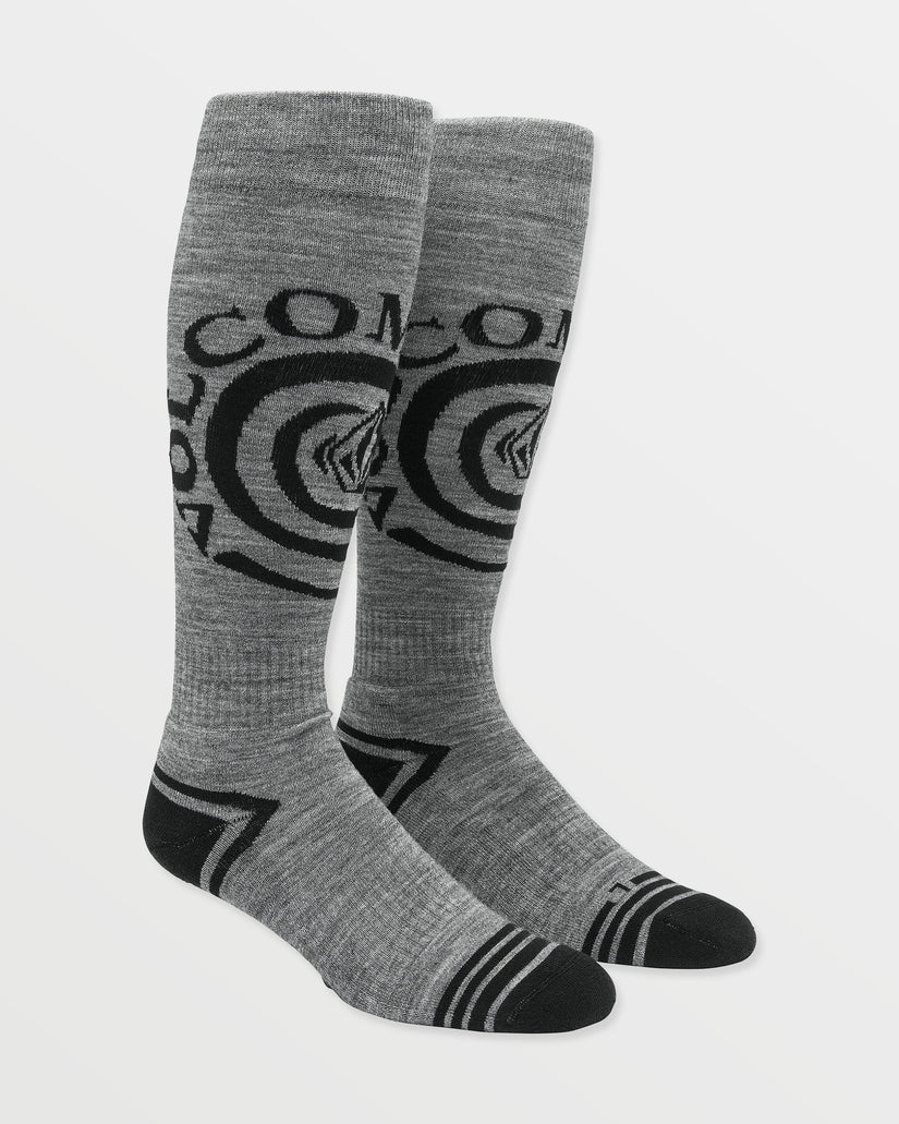 Spiral Over-The-Calf Socks - Heather Grey
