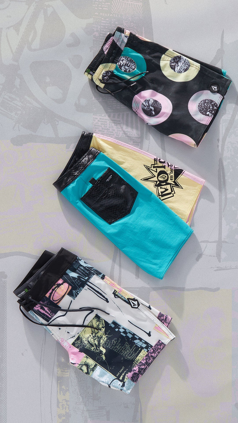 V Ent Flyer Mod 19" Boardshort - WHITECAP GREY
