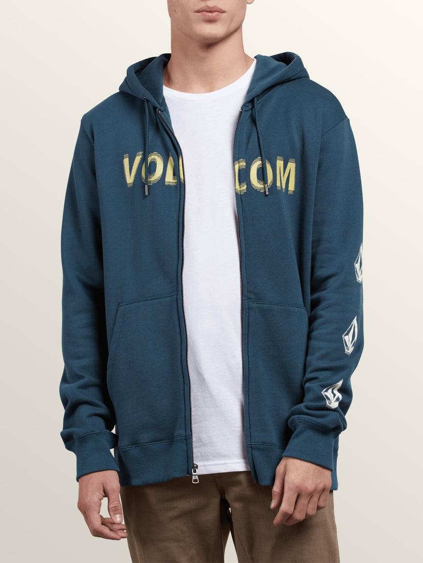 Supply Stone Zip Sweaters - Navy Green
