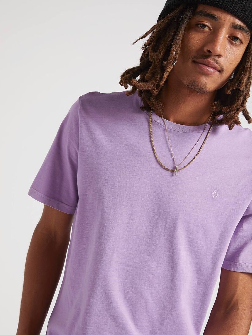 Solid Stone Emb T-shirt - Lavender (A5211906_LAV) [2]