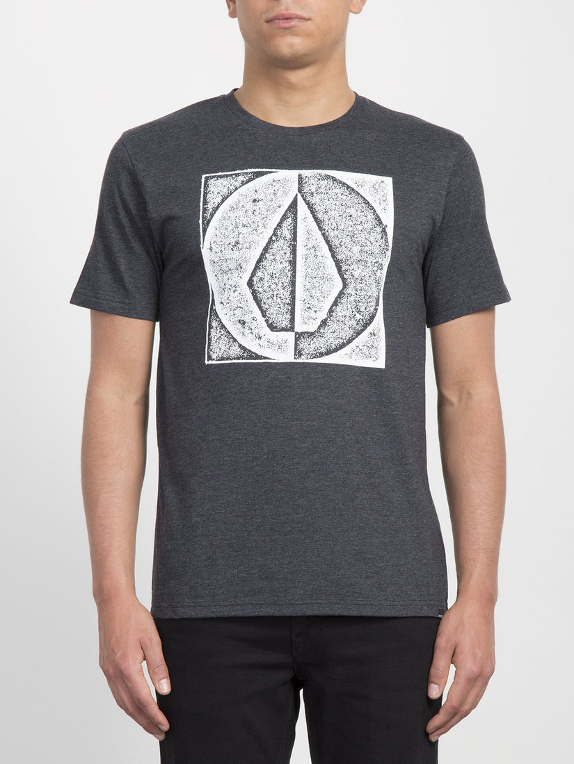 Stamp Divide T-shirt  - Heather Black