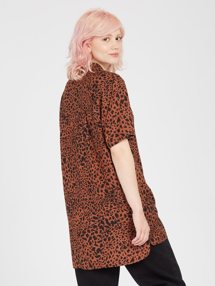 Dino Tea Shirt Tunic - DARK CLAY (B0412308_DCL) [B]
