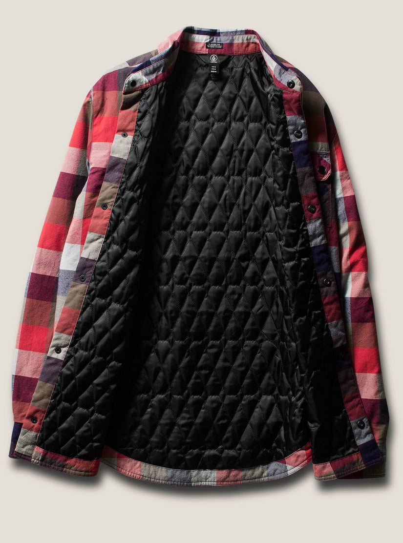 Simons Insulated Flannel - Fire Red