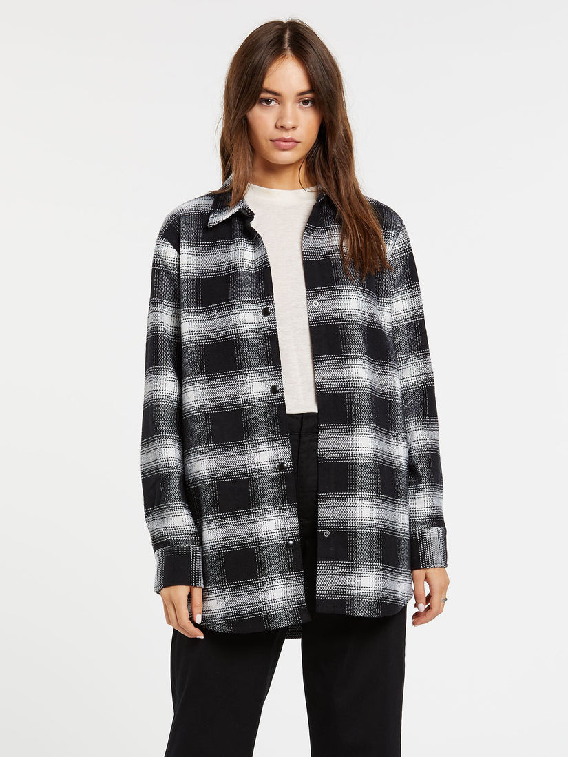 JENNY FLANNEL JACKET (H1552103_BLK) [F]