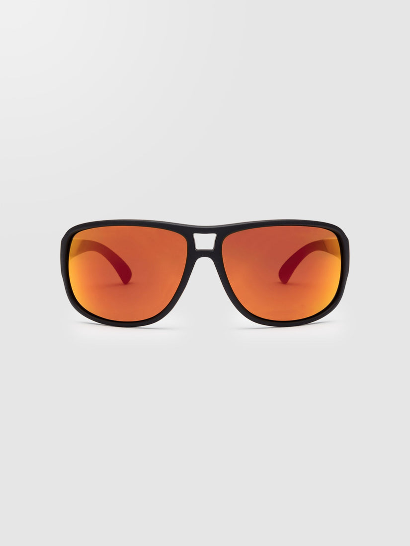 Stoke Matte Black Sunglasses (Heat Mirror Lens) - HEAT MIRROR (VE00500109_0000) [F]